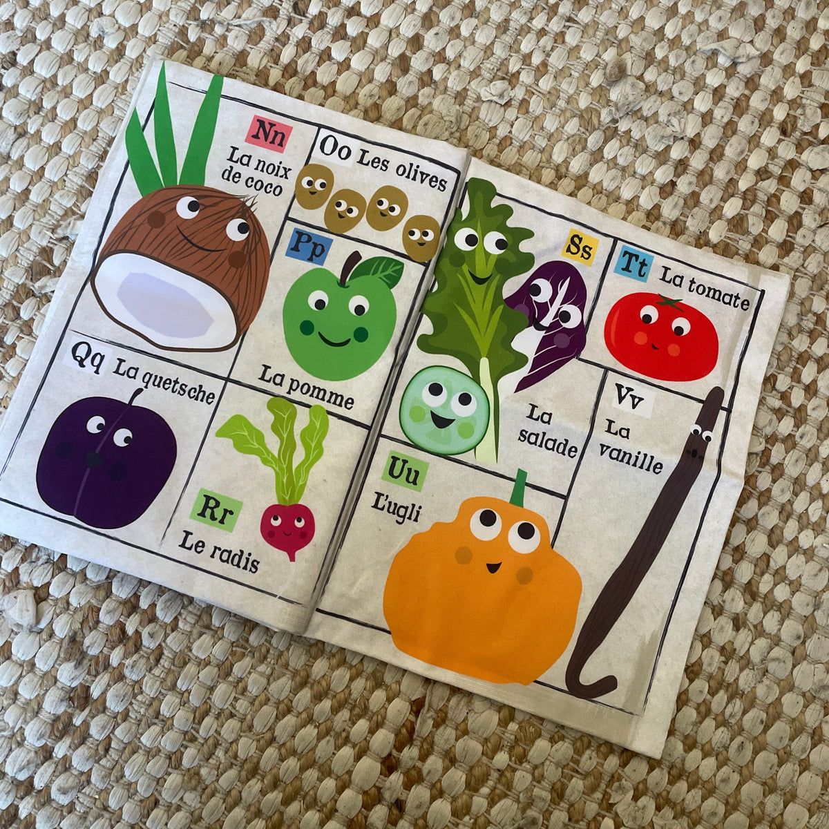 Livre "Mon journal en tissus fruits et légumes"
