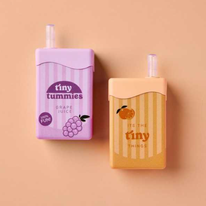 Duo de briques de jus Raisin et orange pour poupées