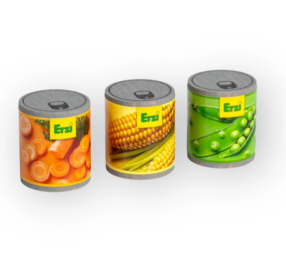 Lot de 3 minis boîte de conserve en bois
