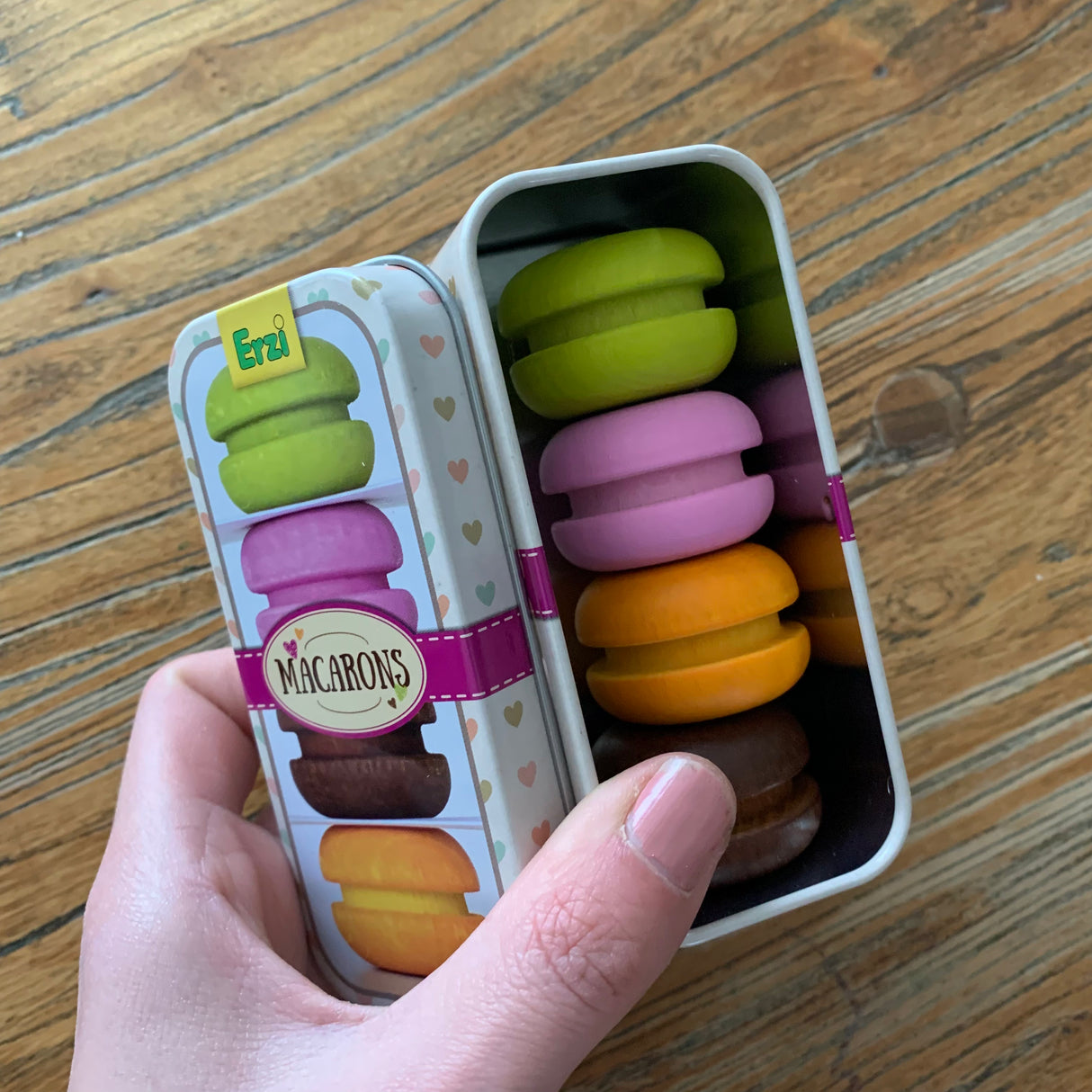 Macarons en bois pour dinette