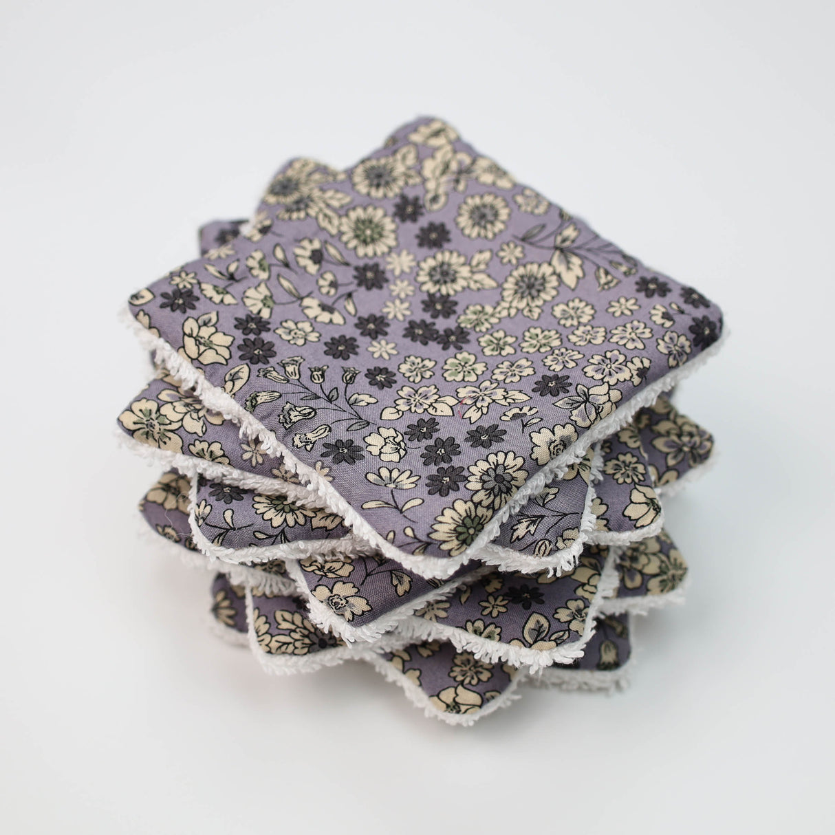 Lingettes lavables lavande grisé