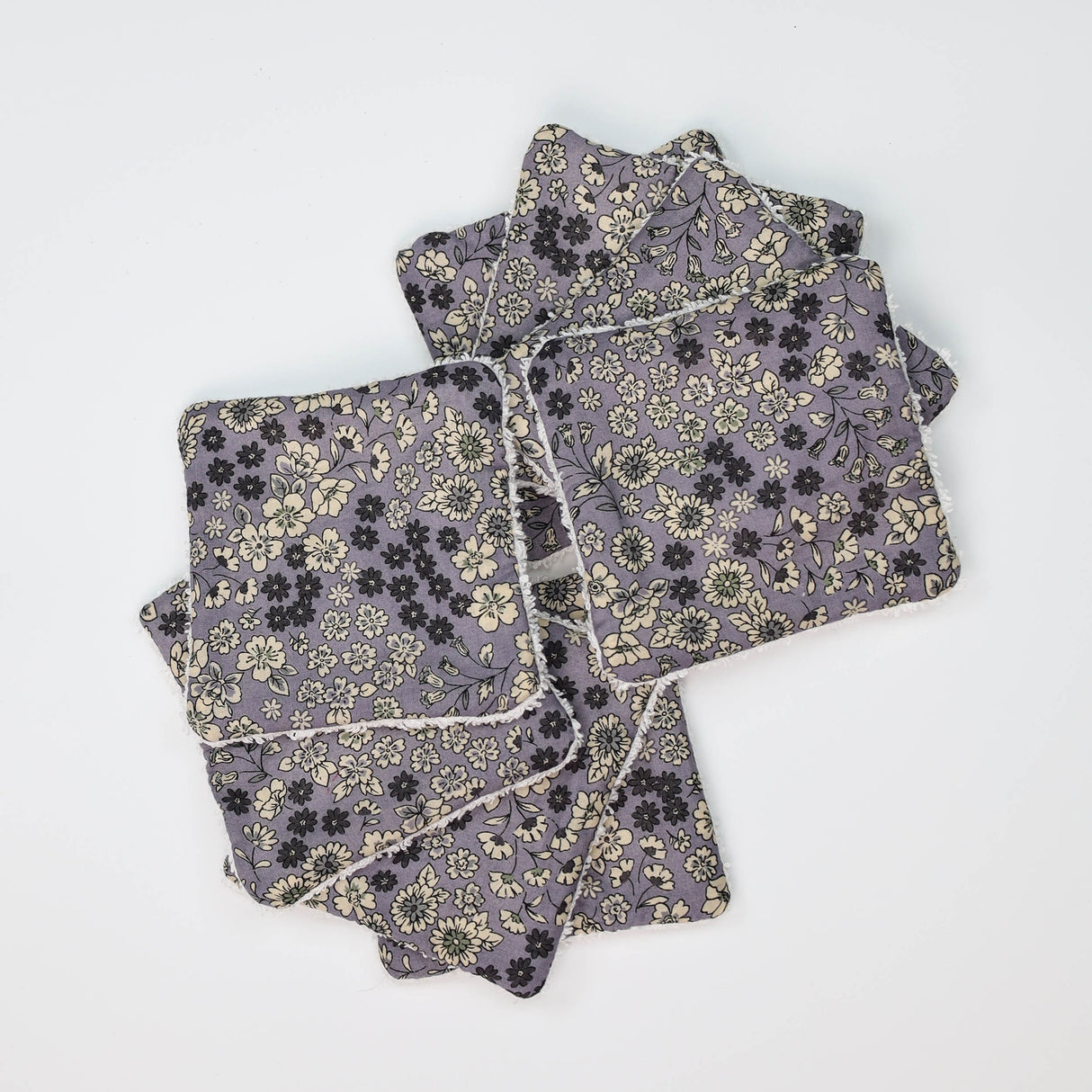 Lingettes lavables lavande grisé