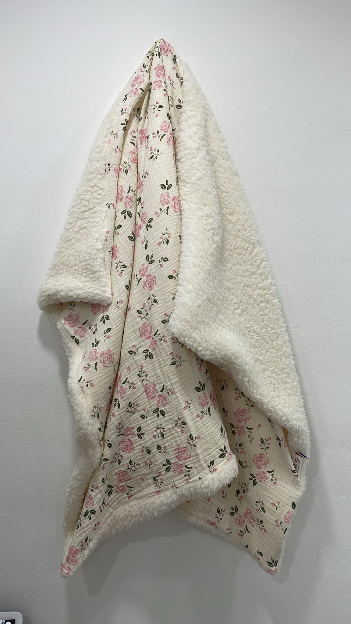 Couverture belle rose pilou XL