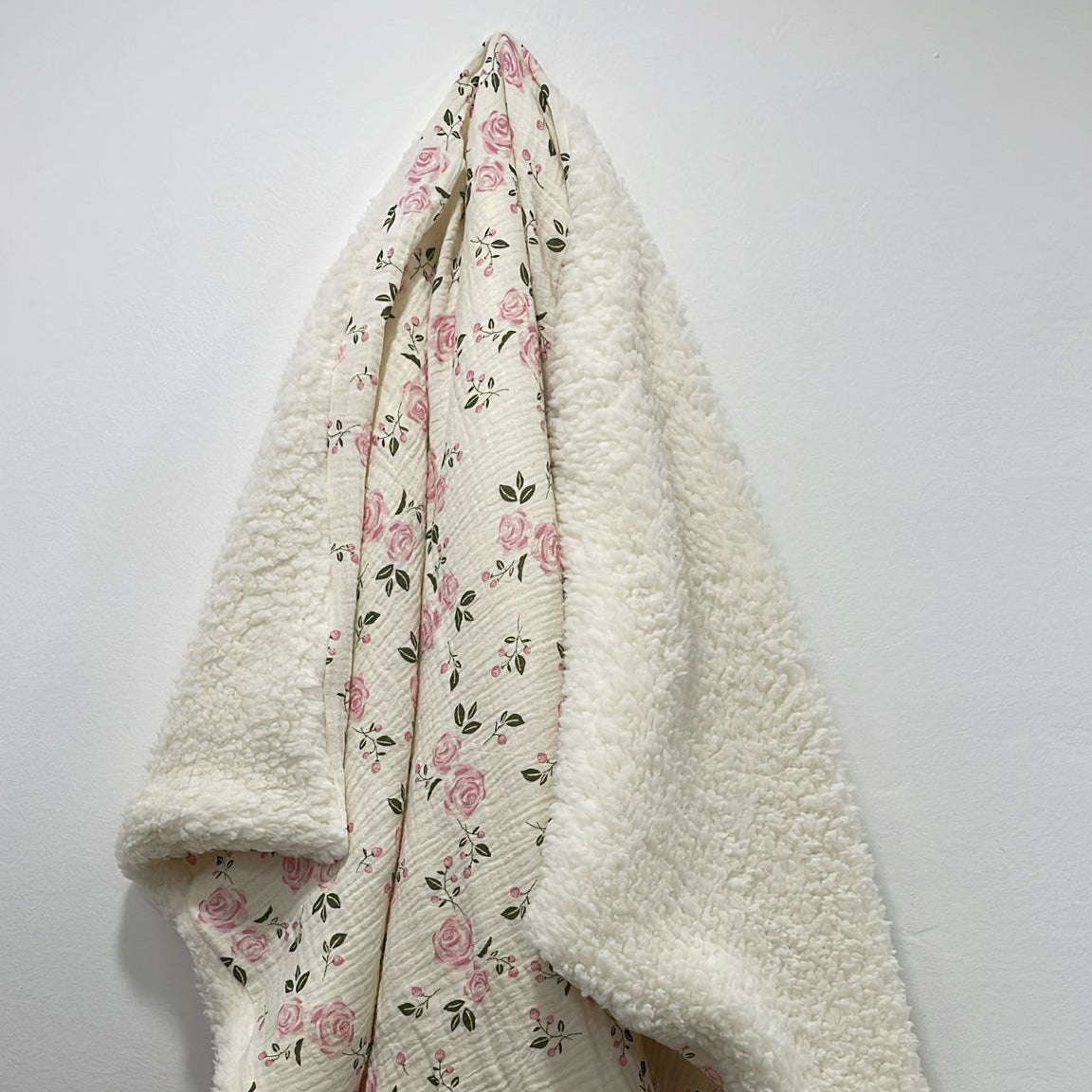 Couverture belle rose pilou XL