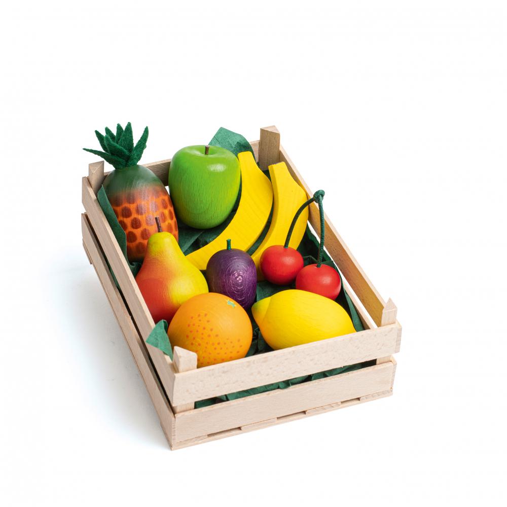 Assortiment de fruits pour dinette en bois
