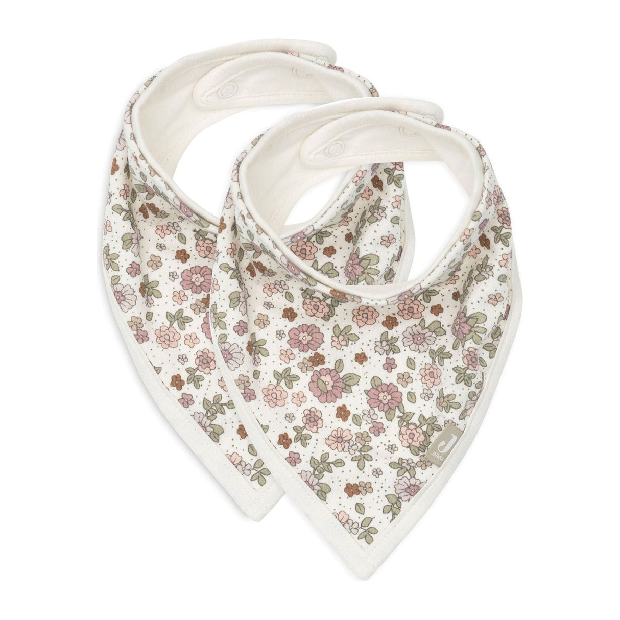 Lot de 2 bavoirs bandana retro flowers