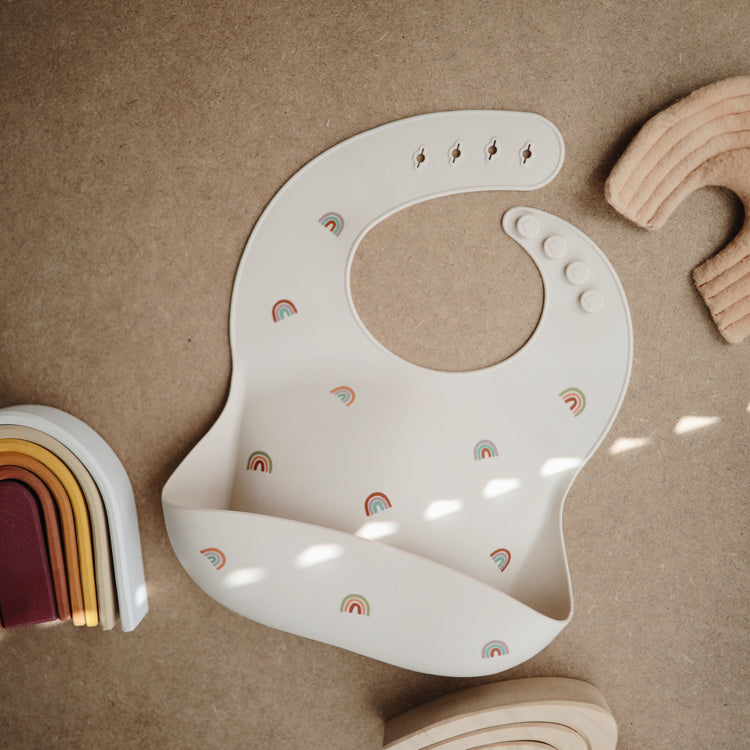Bavoir silicone arc en ciel