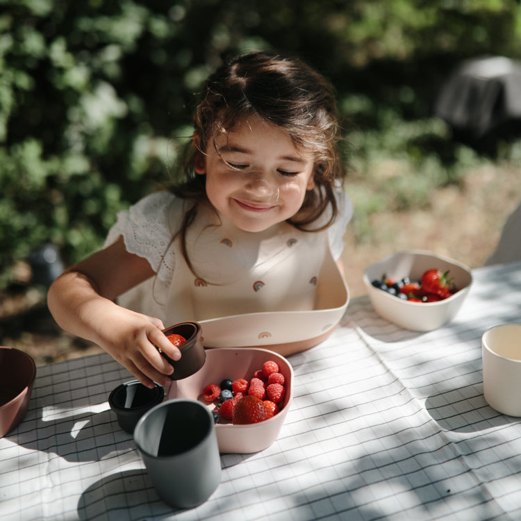 Bavoir silicone arc en ciel