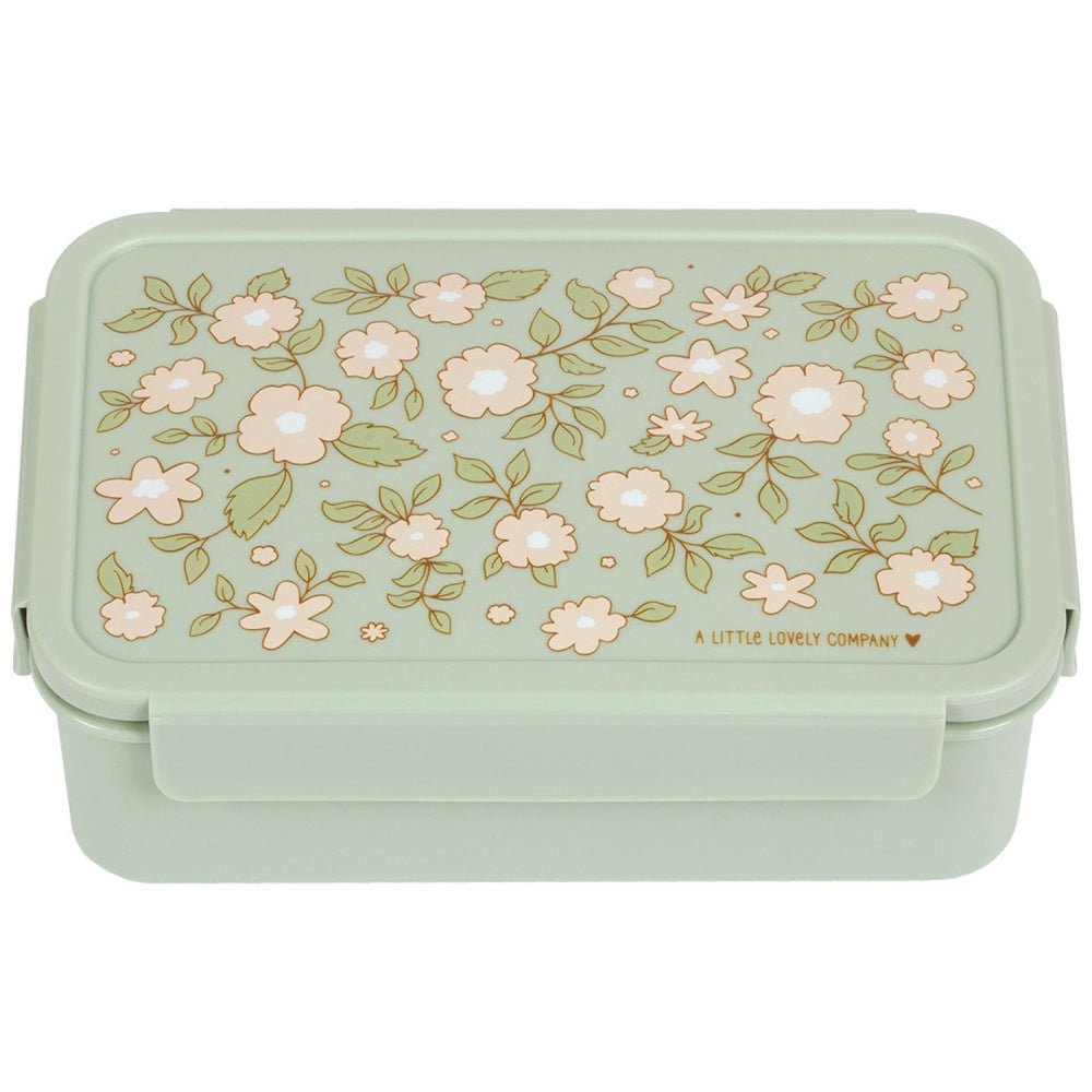 Lunchbox fleurs vert