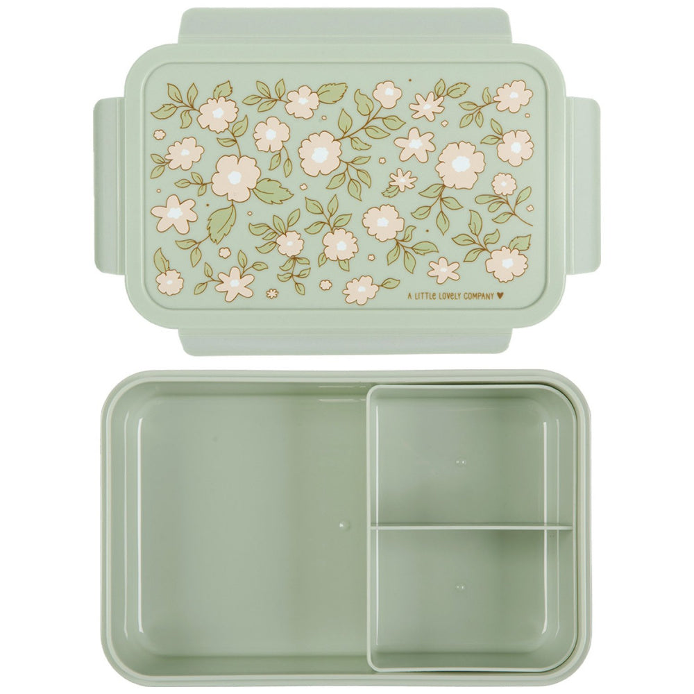 Lunchbox fleurs vert