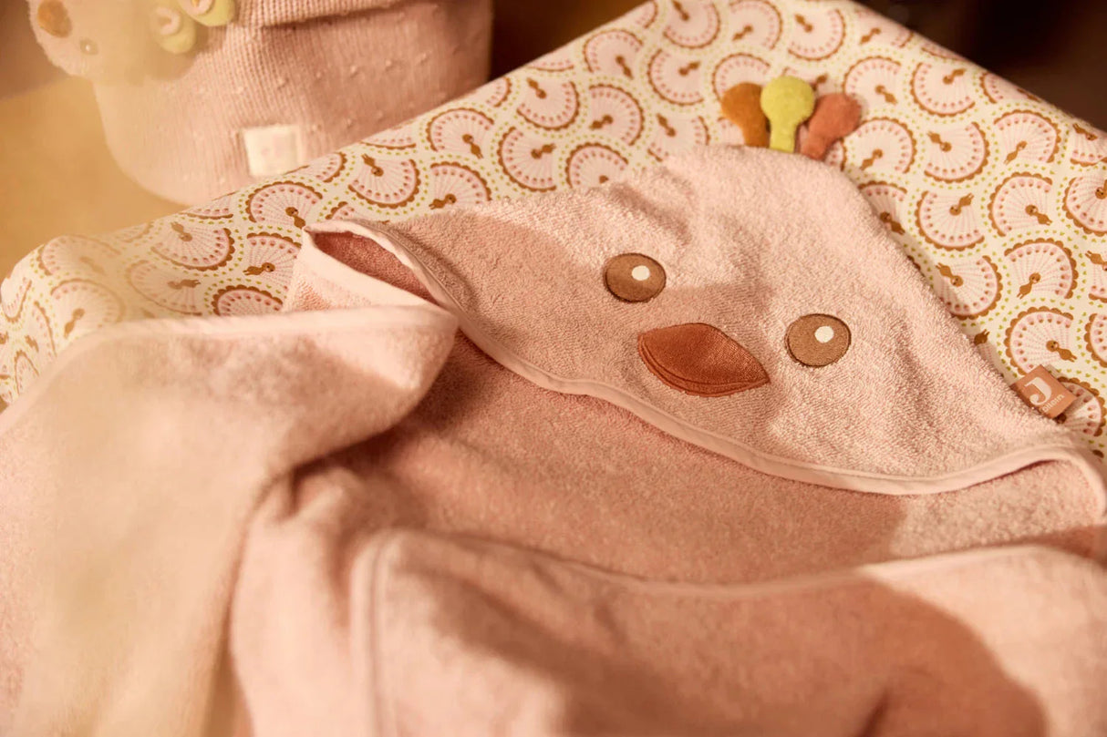 Cape de bain bébé poussin rose - Peacok Pavie