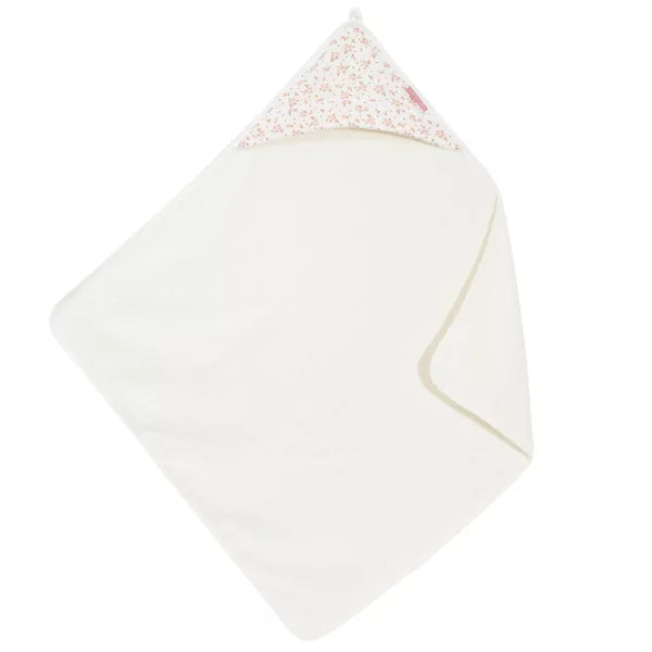 Cape de bain bébé coton bio fleurs Thais