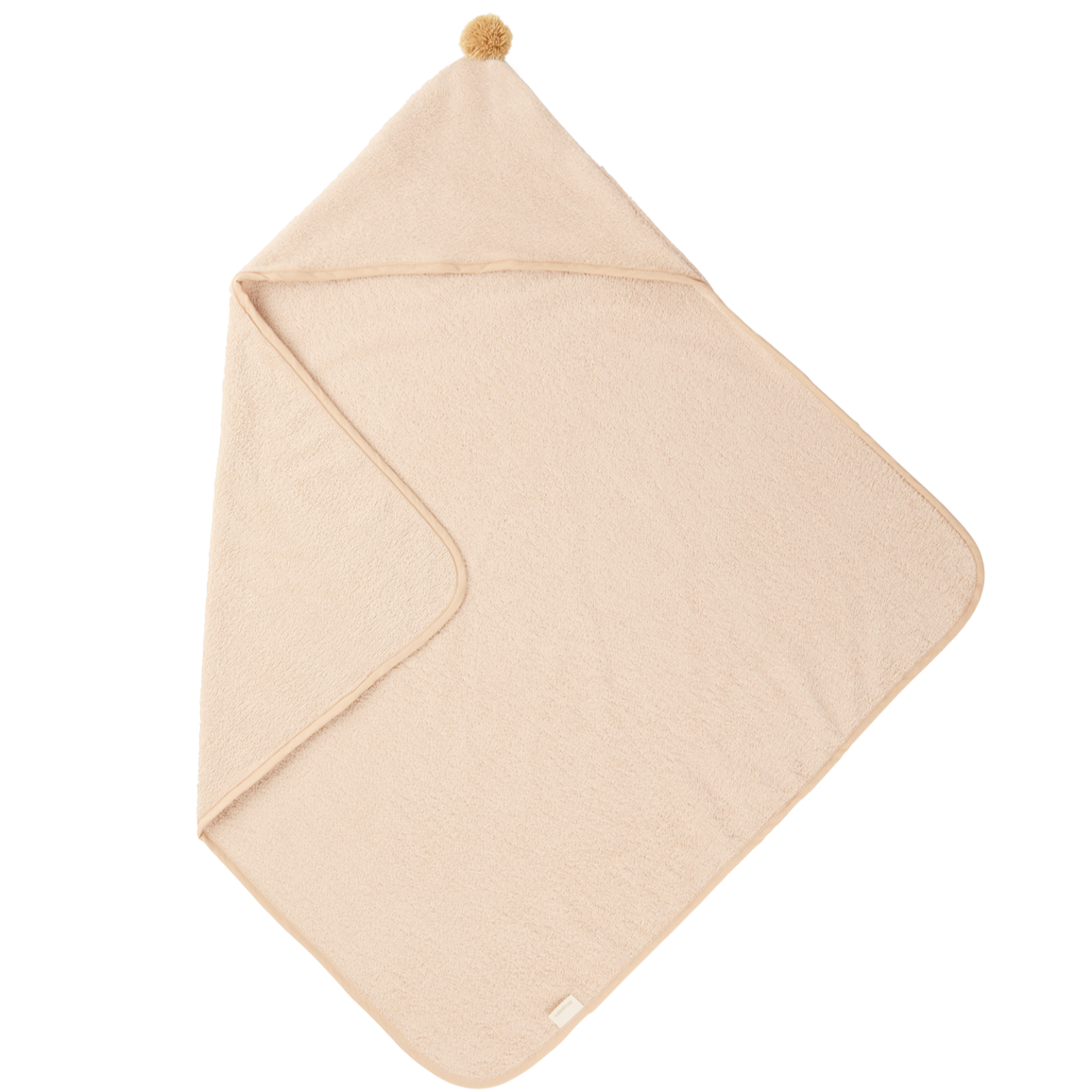 Cape de bain bébé pompon latte So Cute