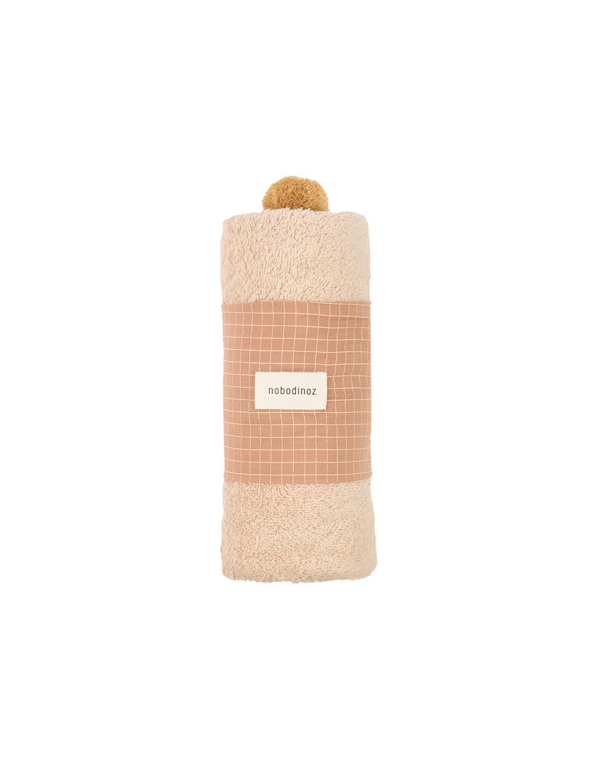 Cape de bain bébé pompon latte So Cute