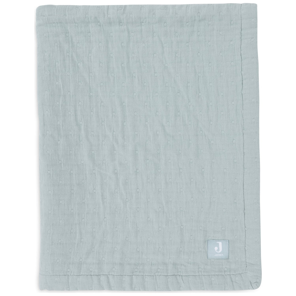 Couverture été gaze de coton Jacquart bleu Sea Green