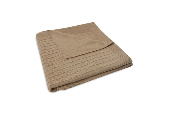 Couverture bébé tricot coton bio Biscuit