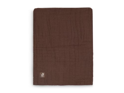Grande couverture bébé gaze de coton - Chestnut