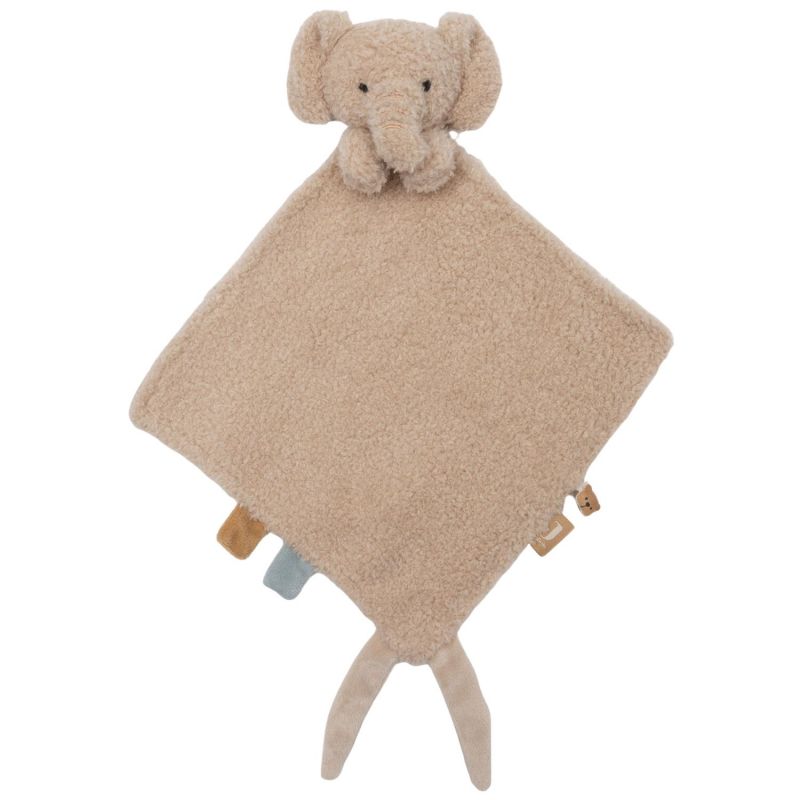 Doudou plat attache tétine éléphant Suki