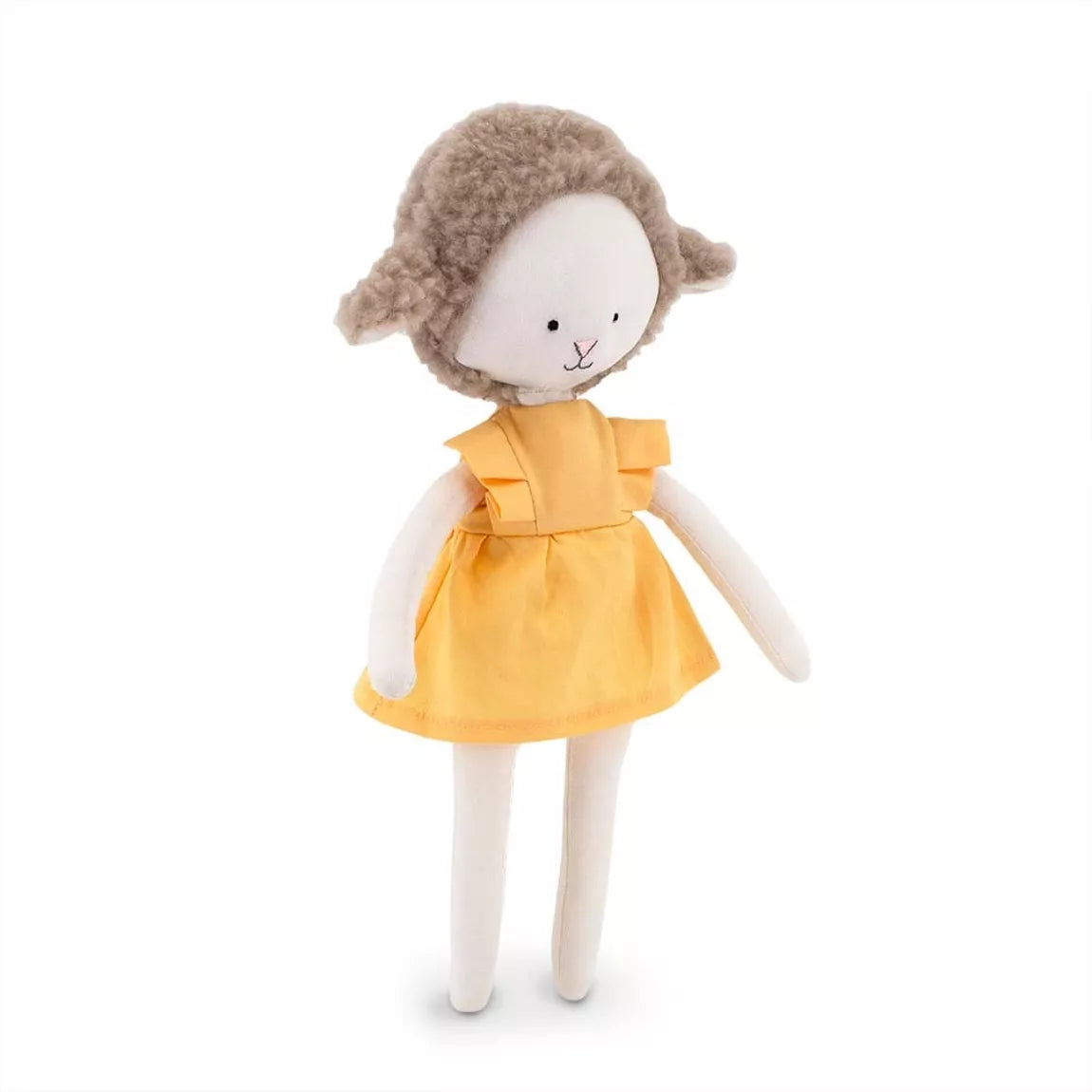Peluche Zoé la brebis, robe jaune