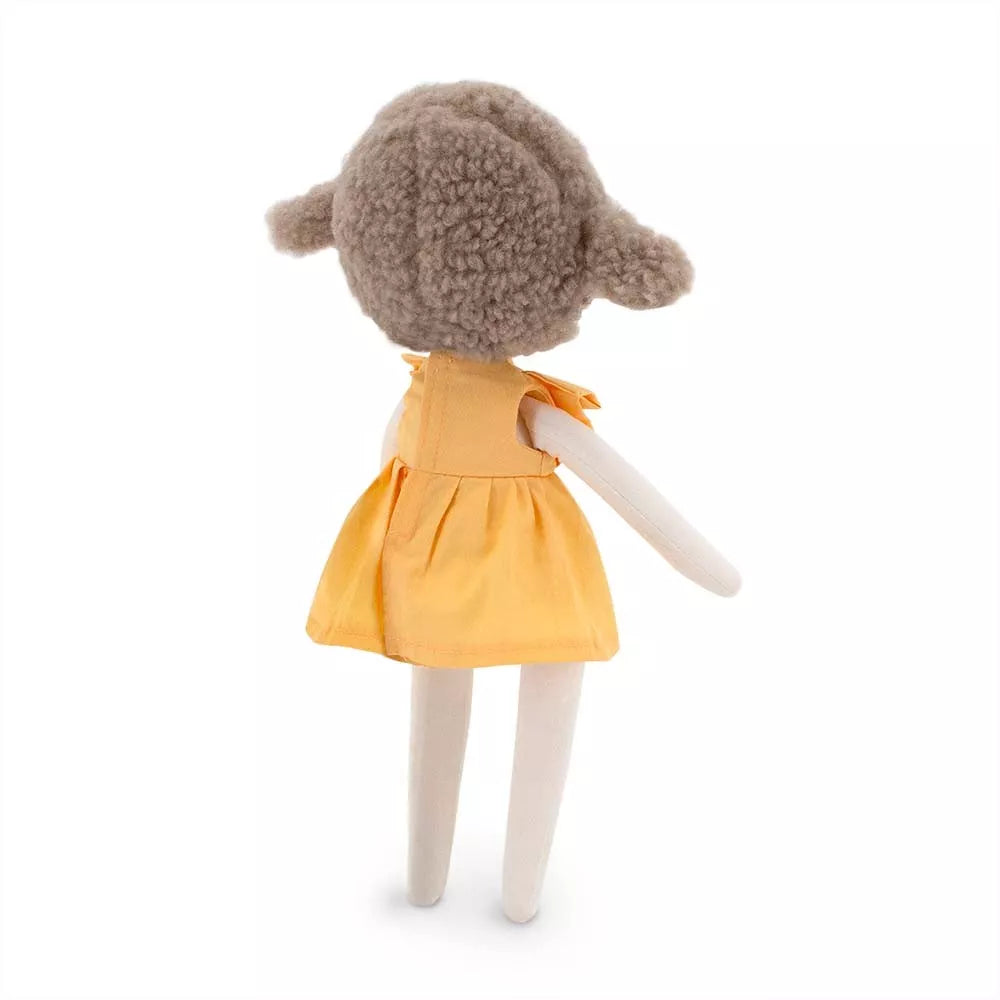 Peluche Zoé la brebis, robe jaune