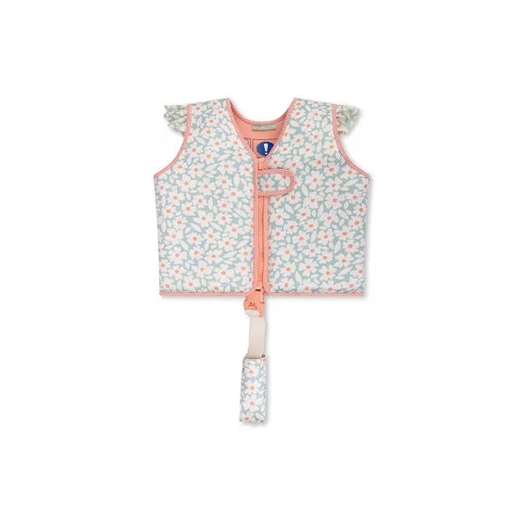 Gilet de natation fleurs bleu 2 - 3 ans
