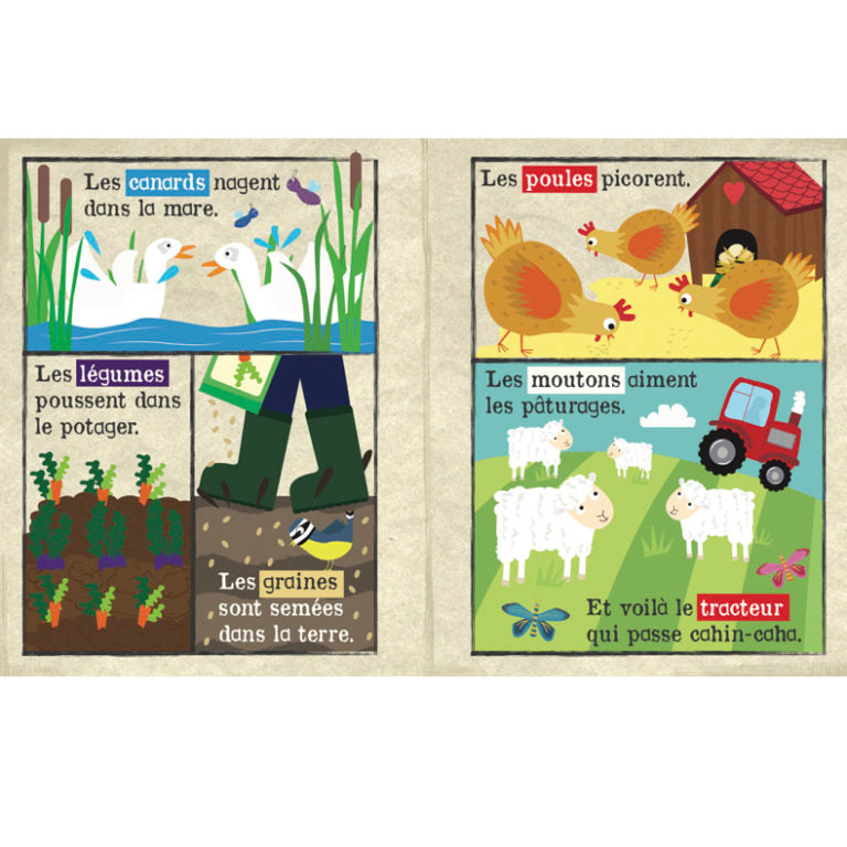 Livre "Mon journal en tissus animaux de la ferme"