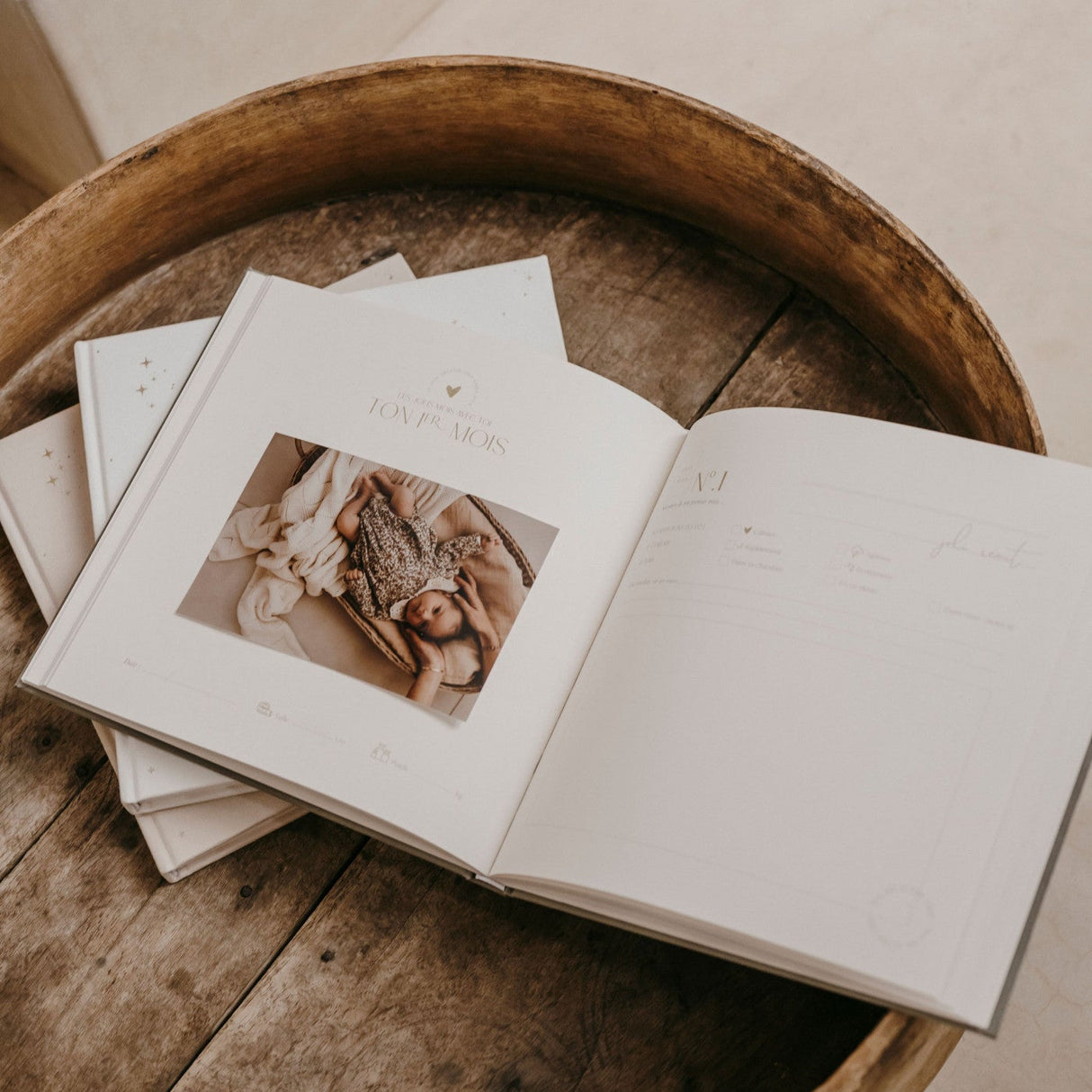 Livre de naissance - Beige - Petit amour Beige