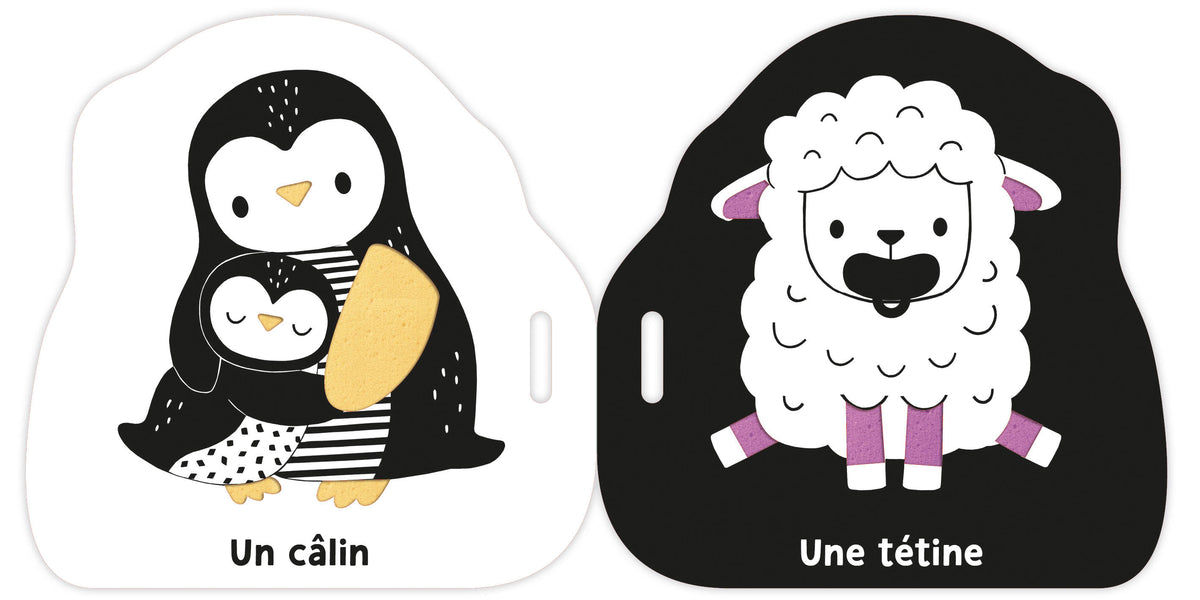 Mon premier livre poussette en noir et blanc - premiers mots
