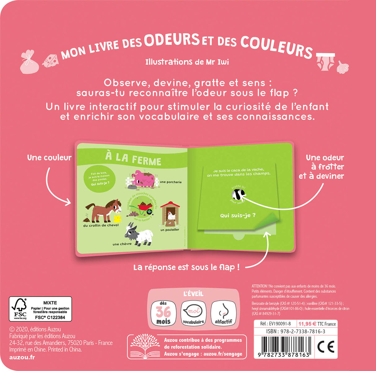 Mon livre des odeurs et des couleurs | Le livre des odeurs qui puent