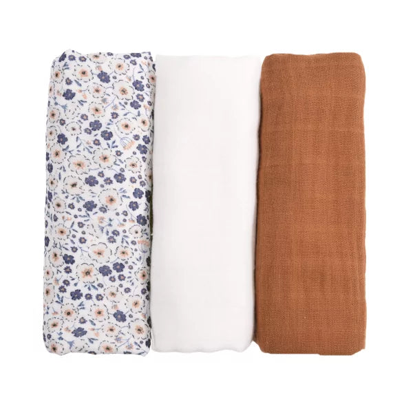 Lot de 3 langes coton bio Billie