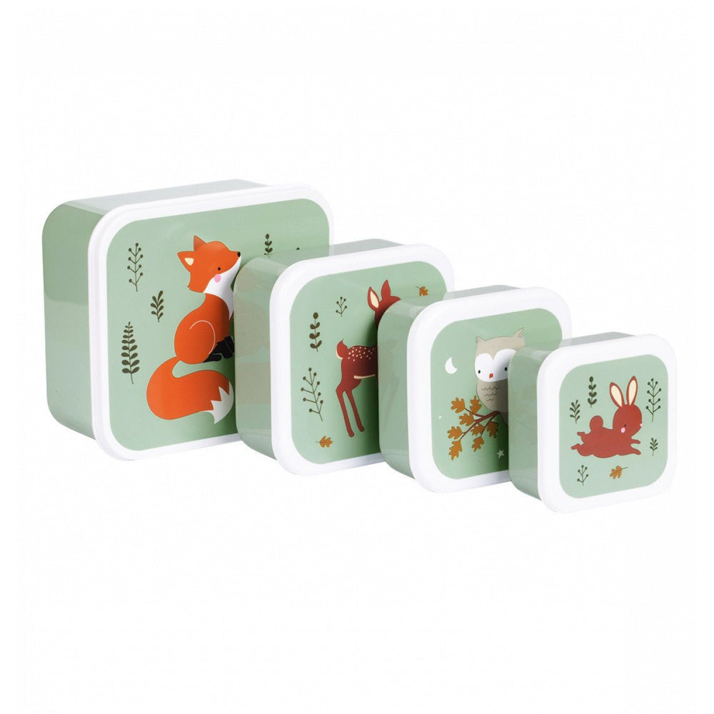 Lot de 4 boites à gouter forêt