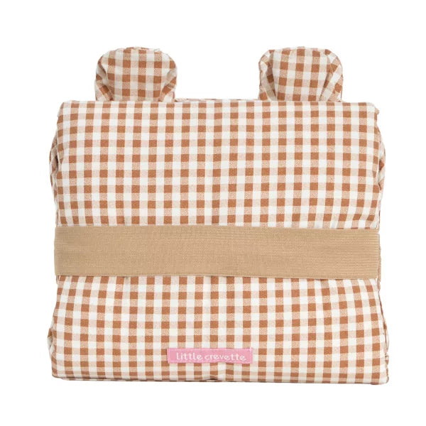 Tapis à langer nomade ourson vichy pom pouce