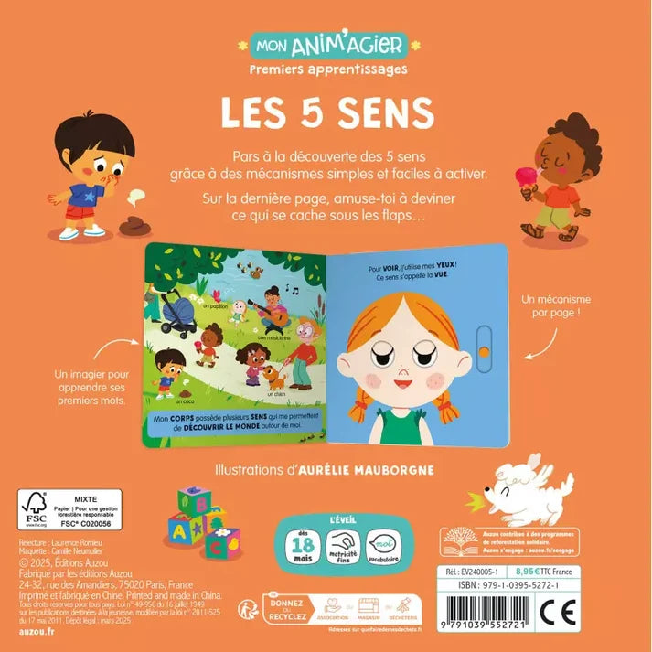 Livre Mon Anim'agier - Les 5 sens