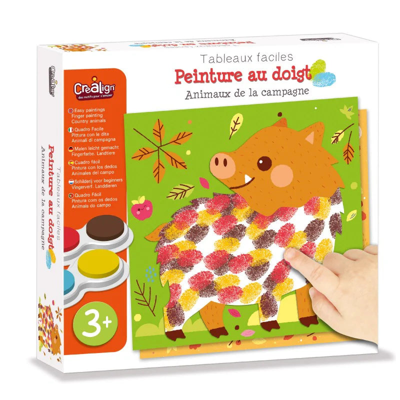 Peinture aux doigts animaux de la campagne