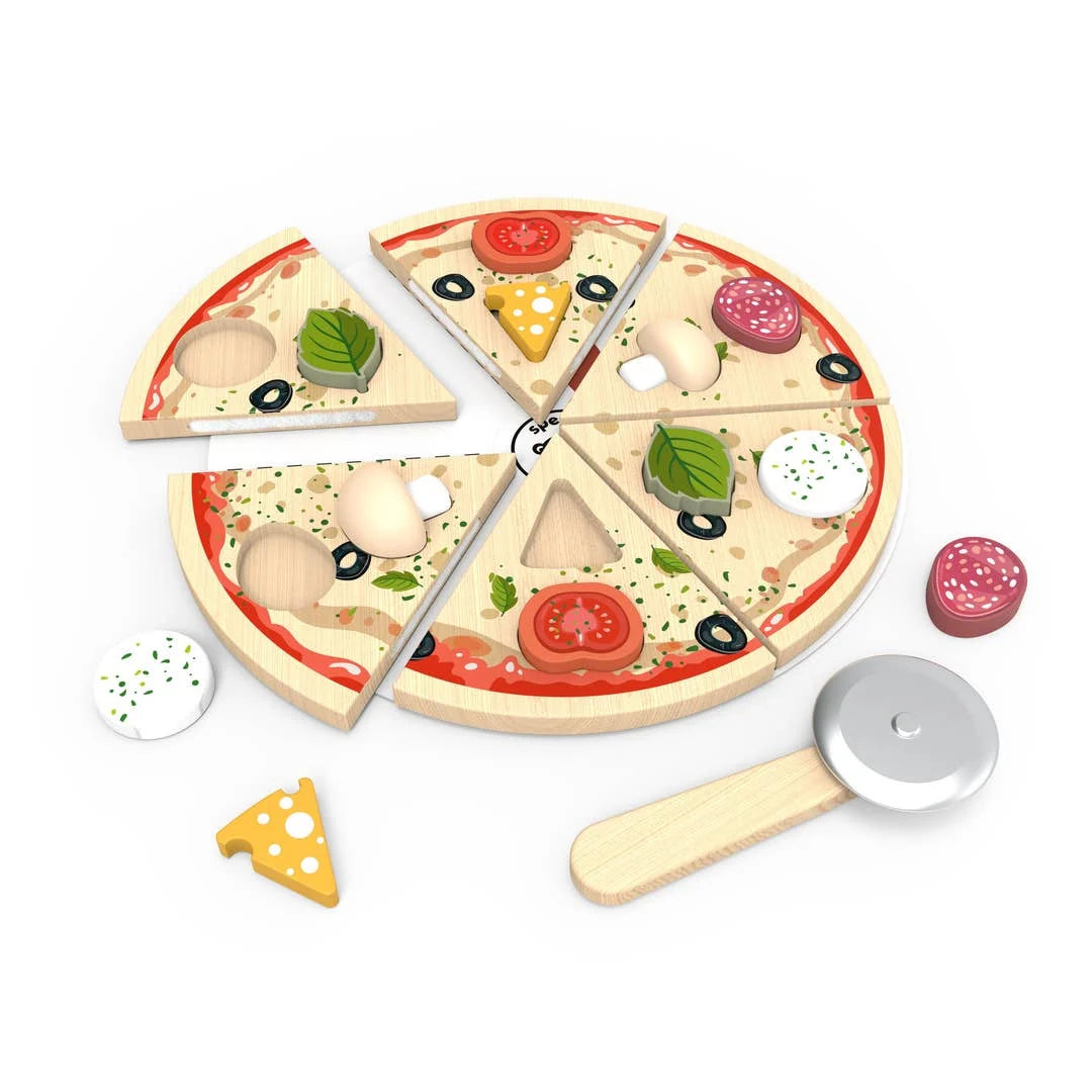 Pizza à découper - Dinette en bois