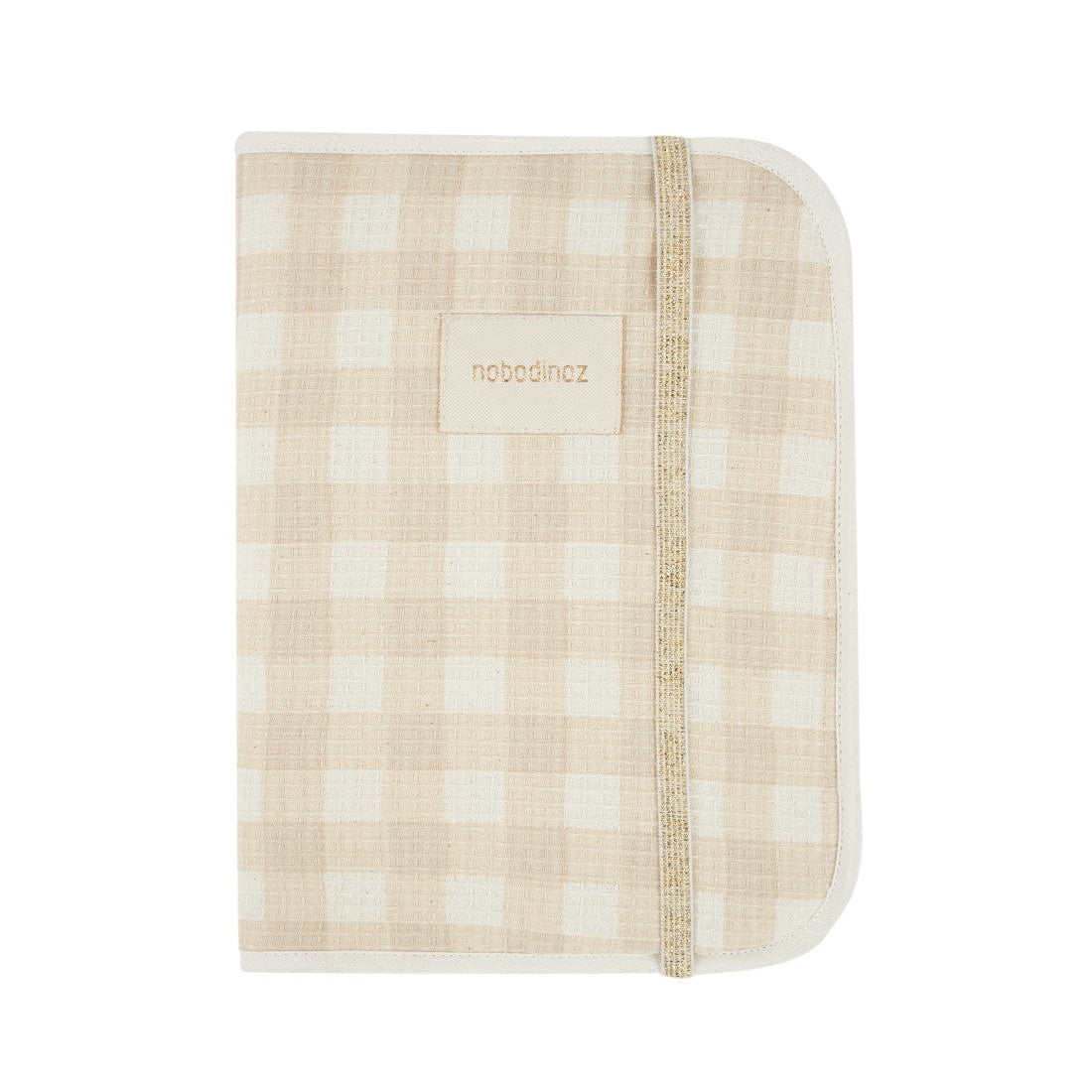 Protège carnet de santé nid d'abeille Poema - Ivory Check
