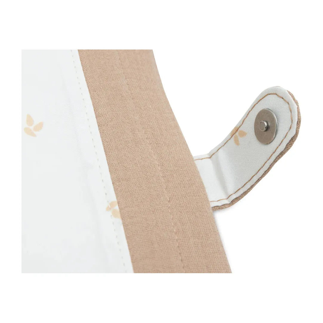 Protège carnet de santé gaze de coton- Biscuit