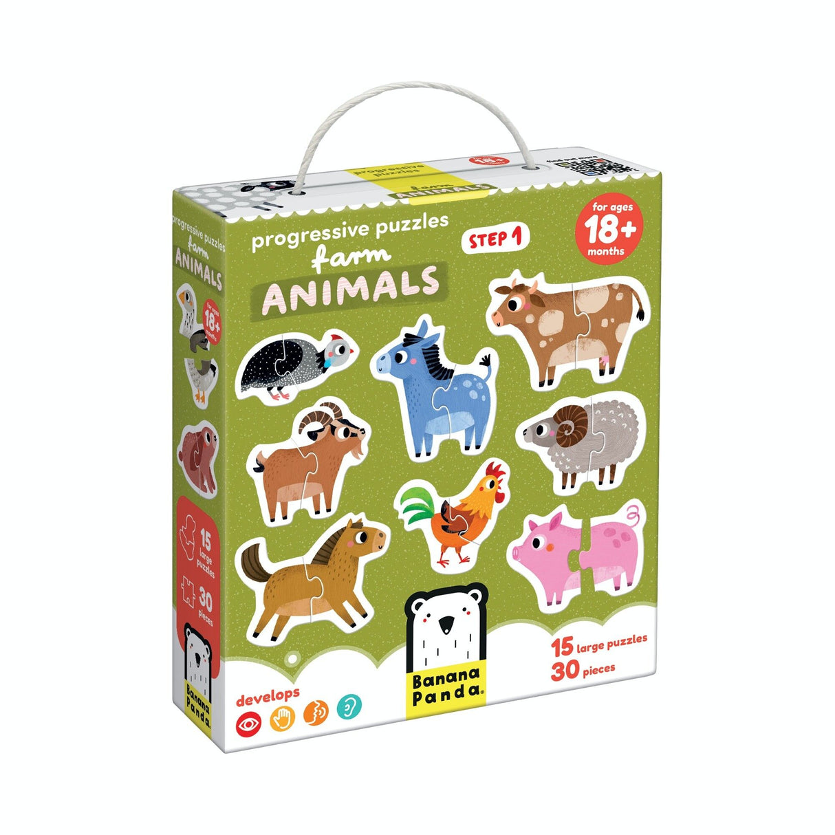 Puzzle bébé animaux de la ferme - 18 mois +