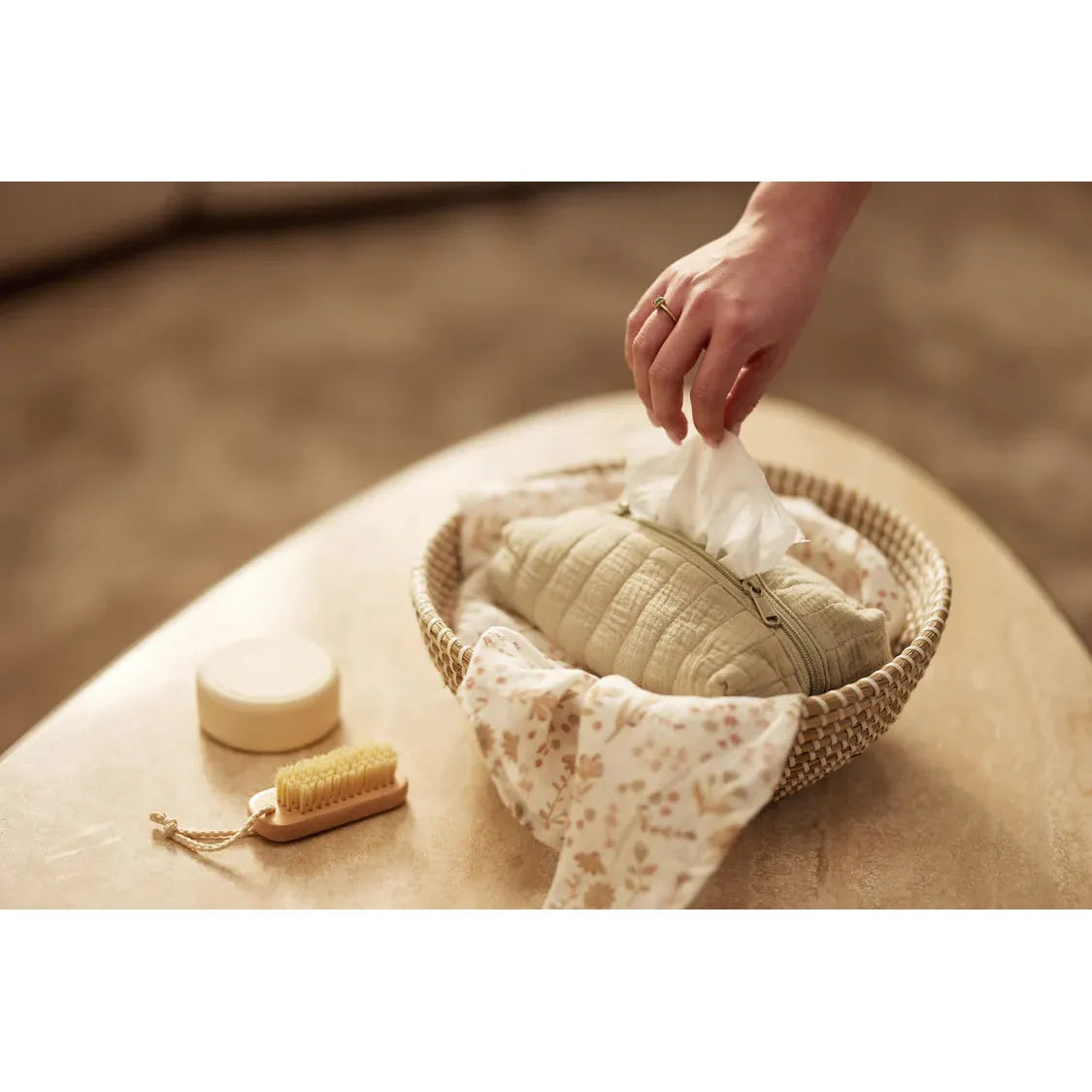 Pochette pour lingettes - olive green