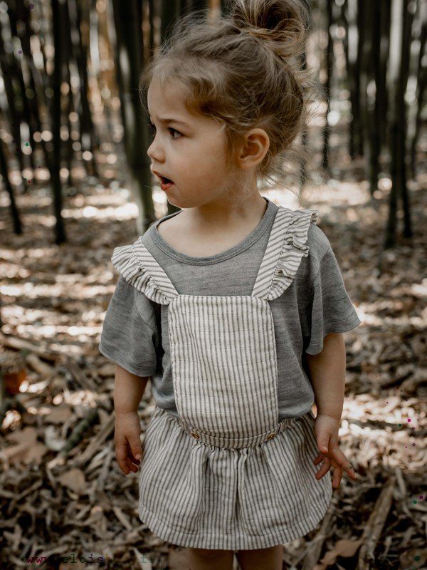 Robe tablier Aretha coton bio - Taille 3 - 6 mois