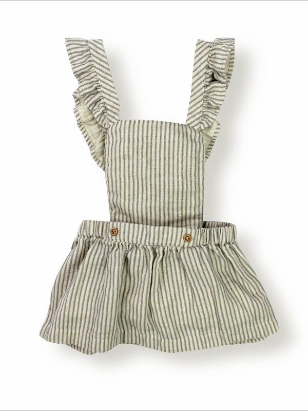 Robe tablier Aretha coton bio - Taille 3 - 6 mois