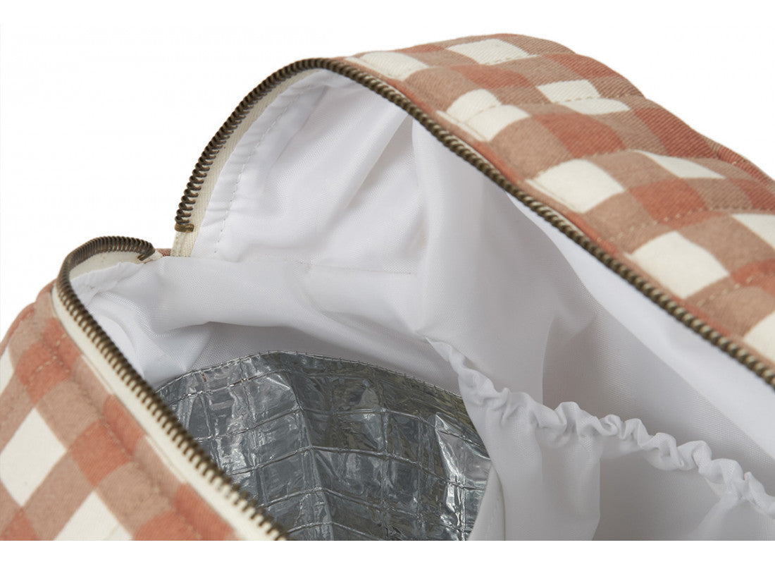 Sac à langer imperméable Nobodinoz Hyde Park Terracotta Check