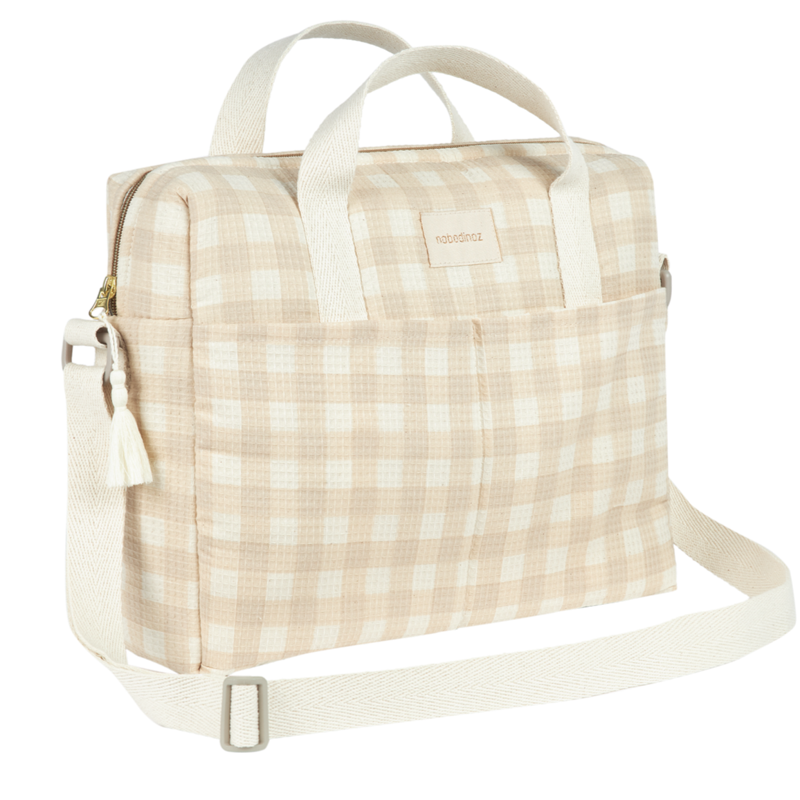 Sac à langer Nobodinoz Gala - Ivory Check