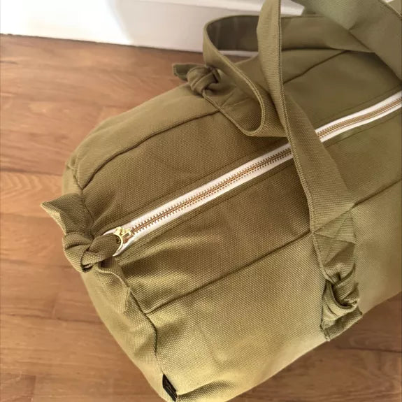 Sac Polochon "Funky family" vert olive