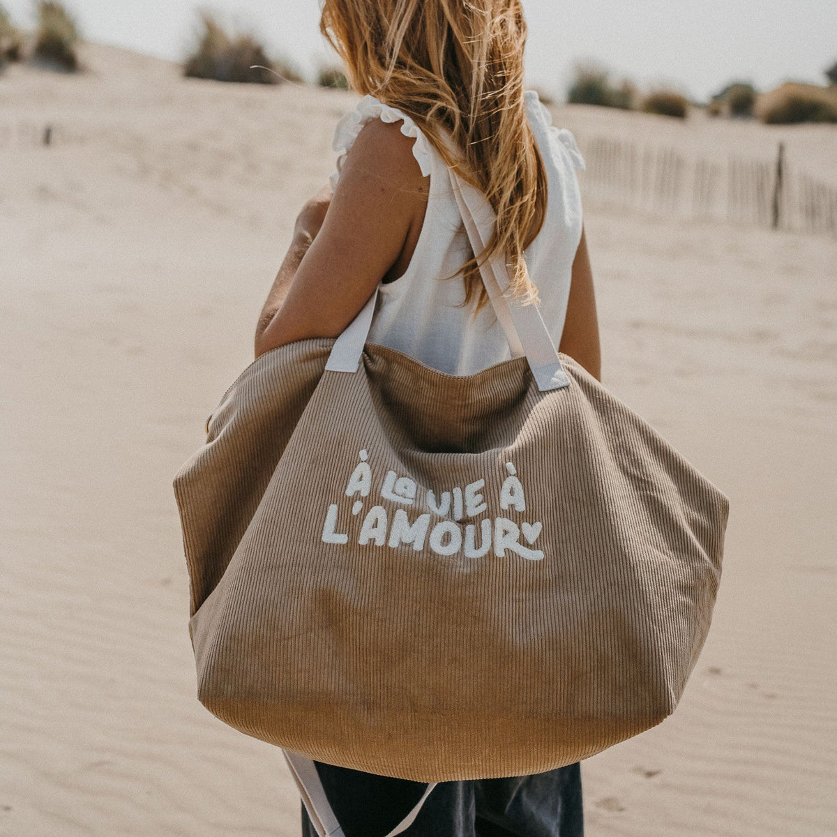 Sac XL velours - A la vie à l'amour