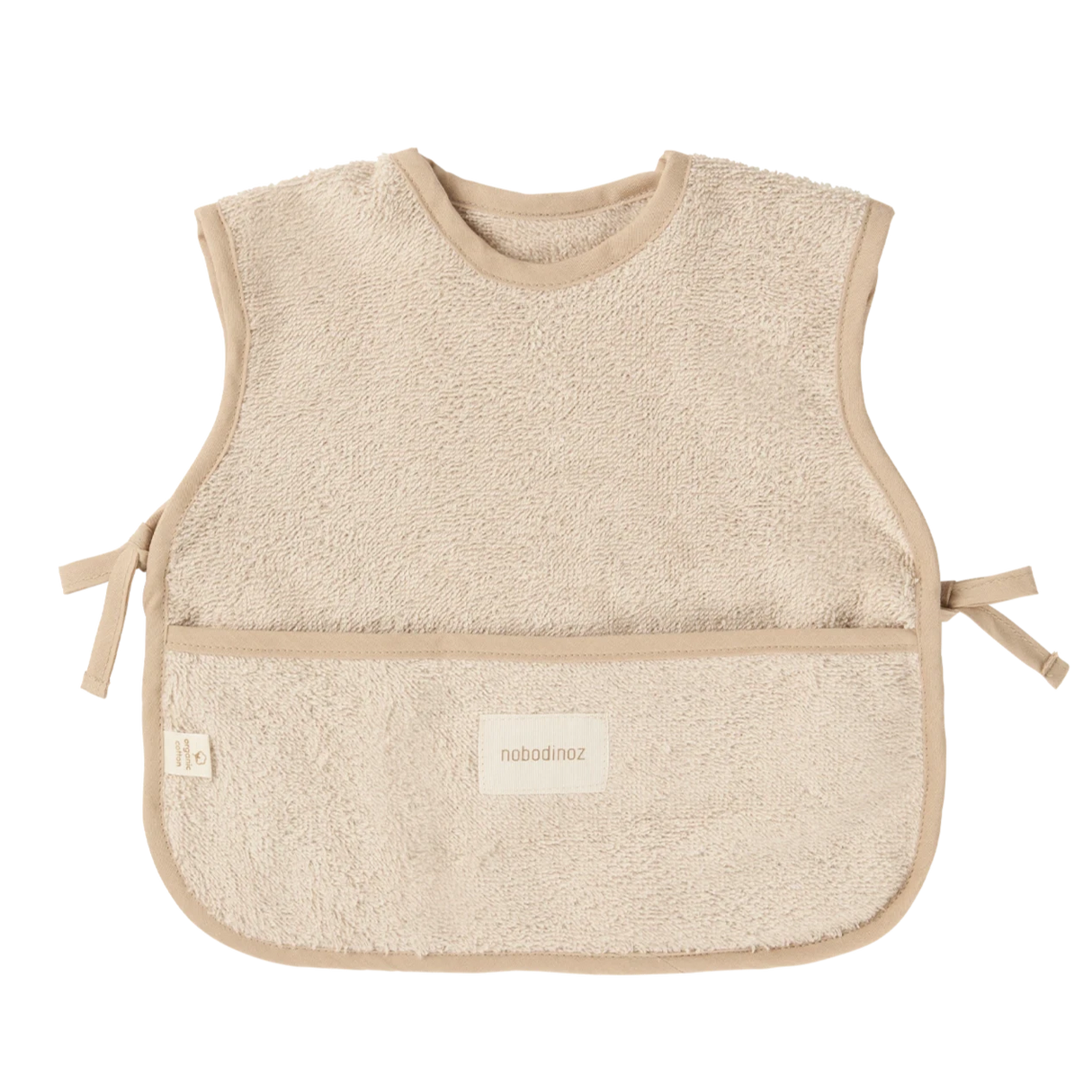 Bavoir tablier Nobodinoz So Cute baby Apron 6-18 mois - Almond