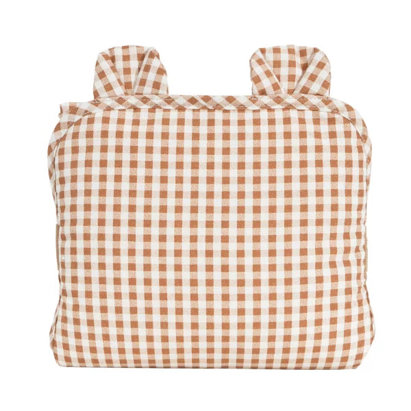 Tapis à langer nomade ourson vichy pom pouce