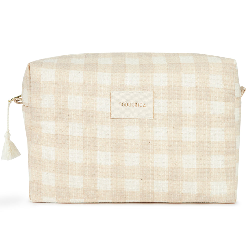 Trousse de toilette Diva nid d'abeille - Ivory check