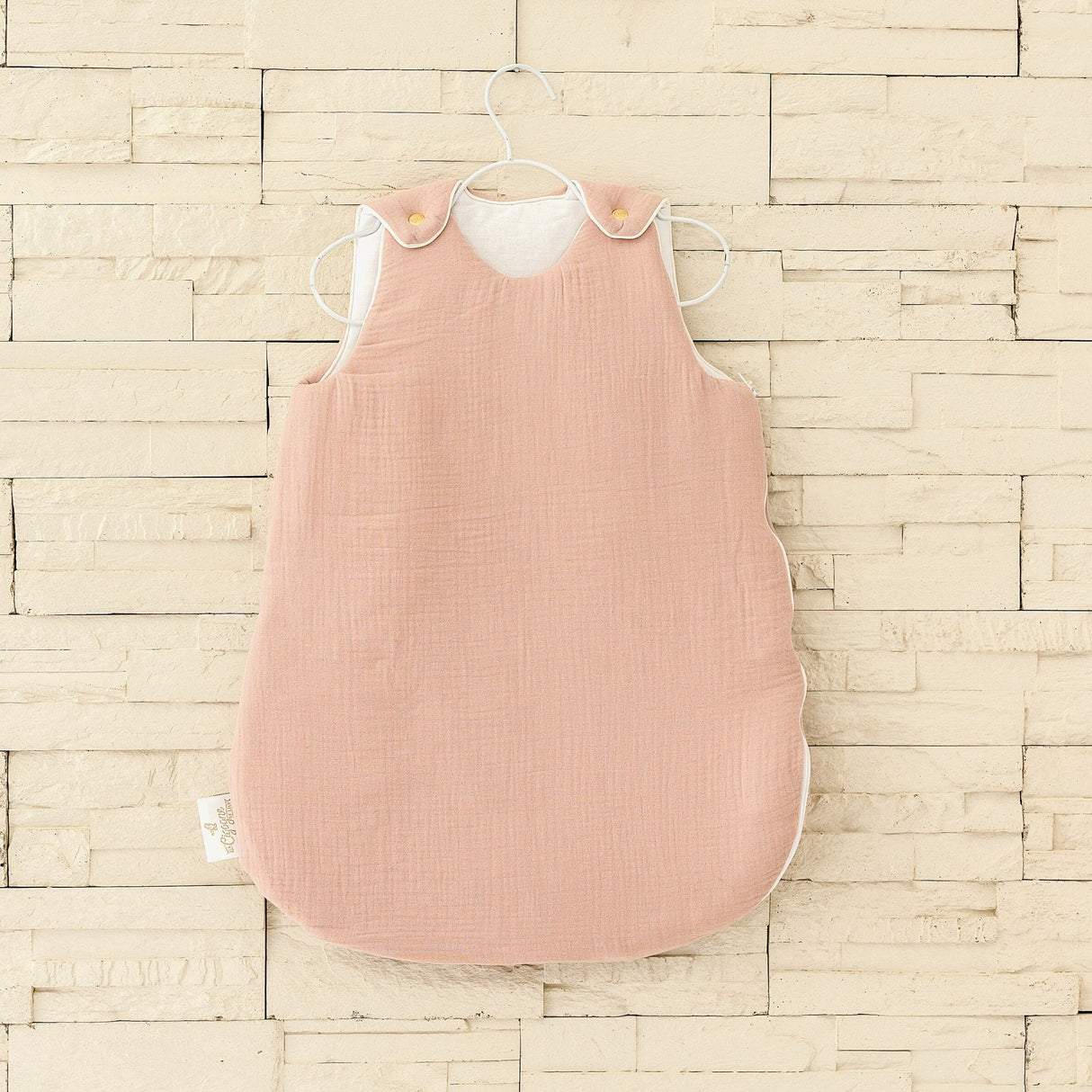 Gigoteuse gaze de coton hiver Vieux Rose