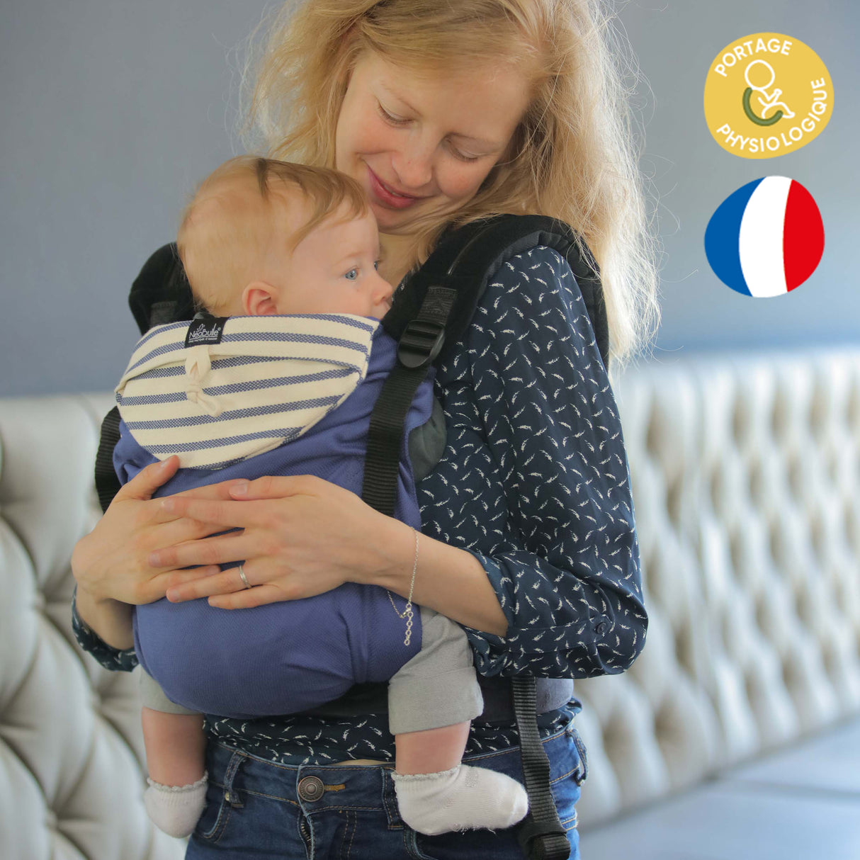 Porte bébé Néo Préformé marin V2